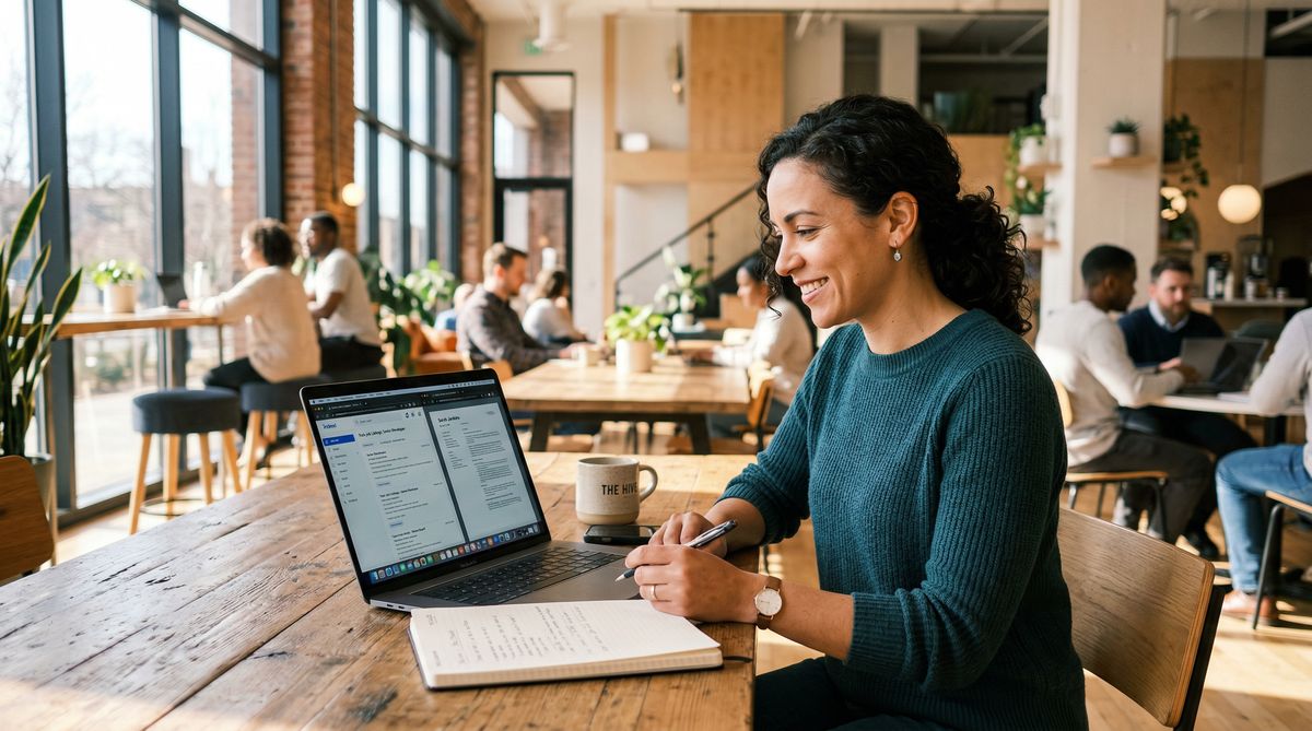 Professional working at a temporary IT position